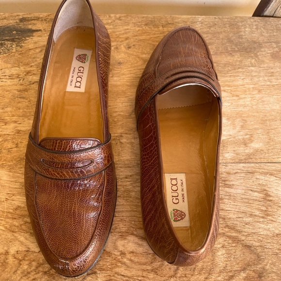 GUCCI Beautiful Genuine Crocodile Classic Loafers Womans EU40.5 US10 ITALY - Picture 15 of 15